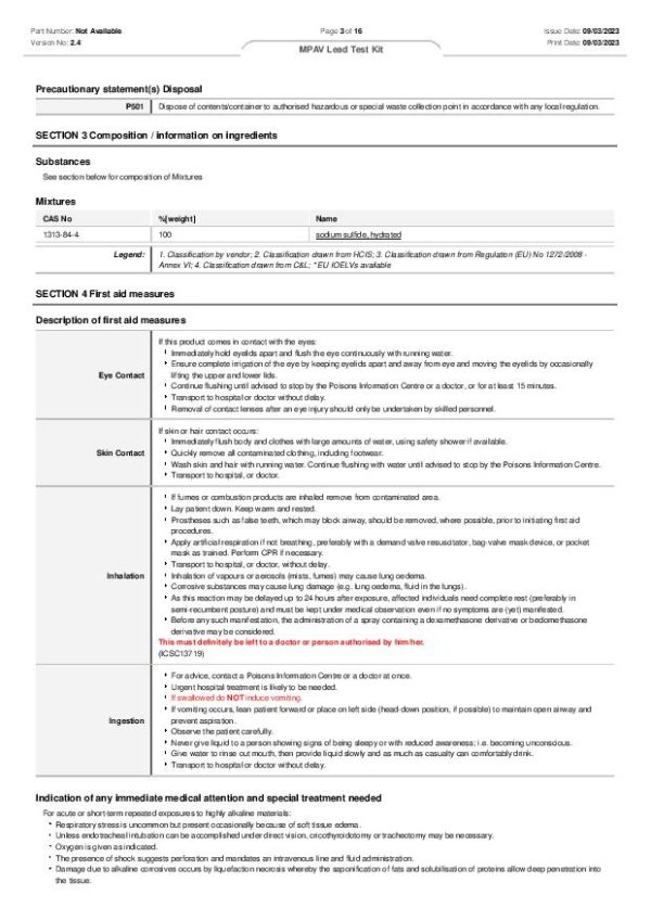 Lead Paint Test Kit – Satefy Information – Master Painters Association ...