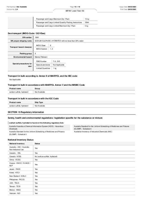 Lead Paint Test Kit – Satefy Information – Master Painters Association ...